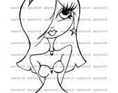 Birthday Girl (Big Eye Art) digital stamp