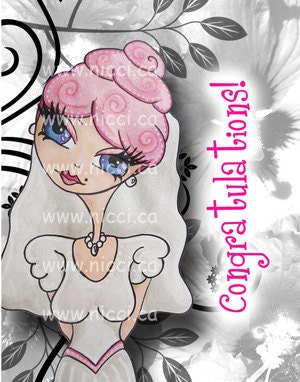Greeting Card by a Glitzy Gal ...    "Congratulations on your Wedding"