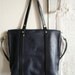 the midnight tote in black and navy
