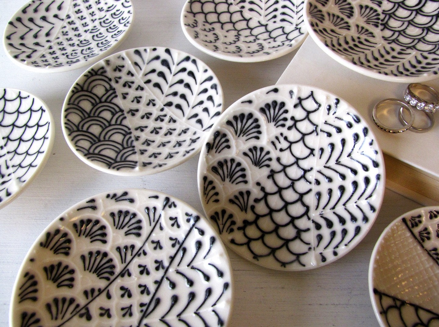 Petite Black and White Dish