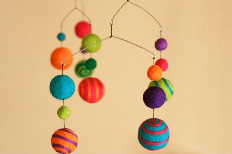 Felted Wool Mobile - Circus Came to Town