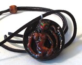 Resin Cat Women Pendant  element EARTH