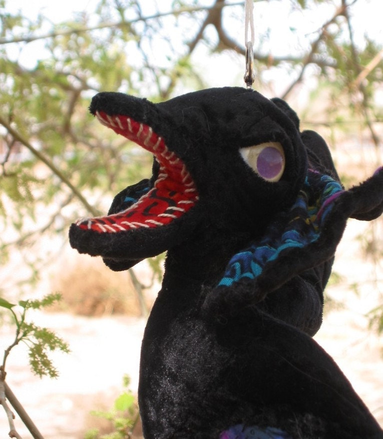 Black Soft Sculpture Water Dragon Siku