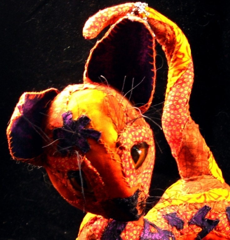 Soft Sculpture Rune Cat  AMBER MOON