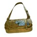 Olive Leather Satchel with Leopard