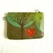 Small Trees Pouch in Recycled Leather