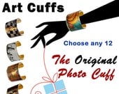 MADE in the USA - Wholesale Cuff Bracelets - Photo Cuffs, Art Cuff, Brass Cuff, Superb Quality - Sealed in Resin - 12 Pieces