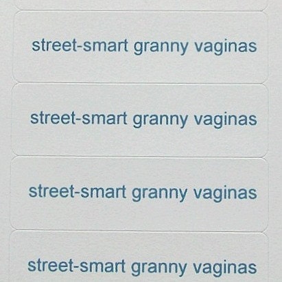 40 stickers - street-smart granny vaginas