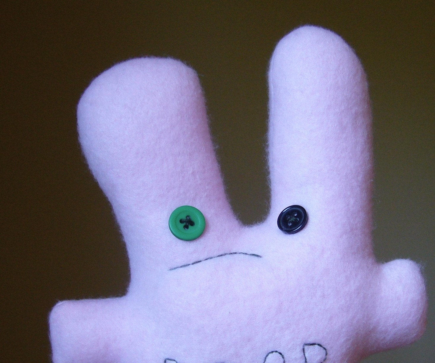 fat crabby poop bunny, pink fleece, SALE