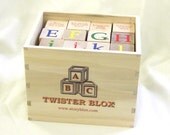 TwisterBlox - 36 Wooden Alphabet Blocks - 44 Classic Tongue Twisters
