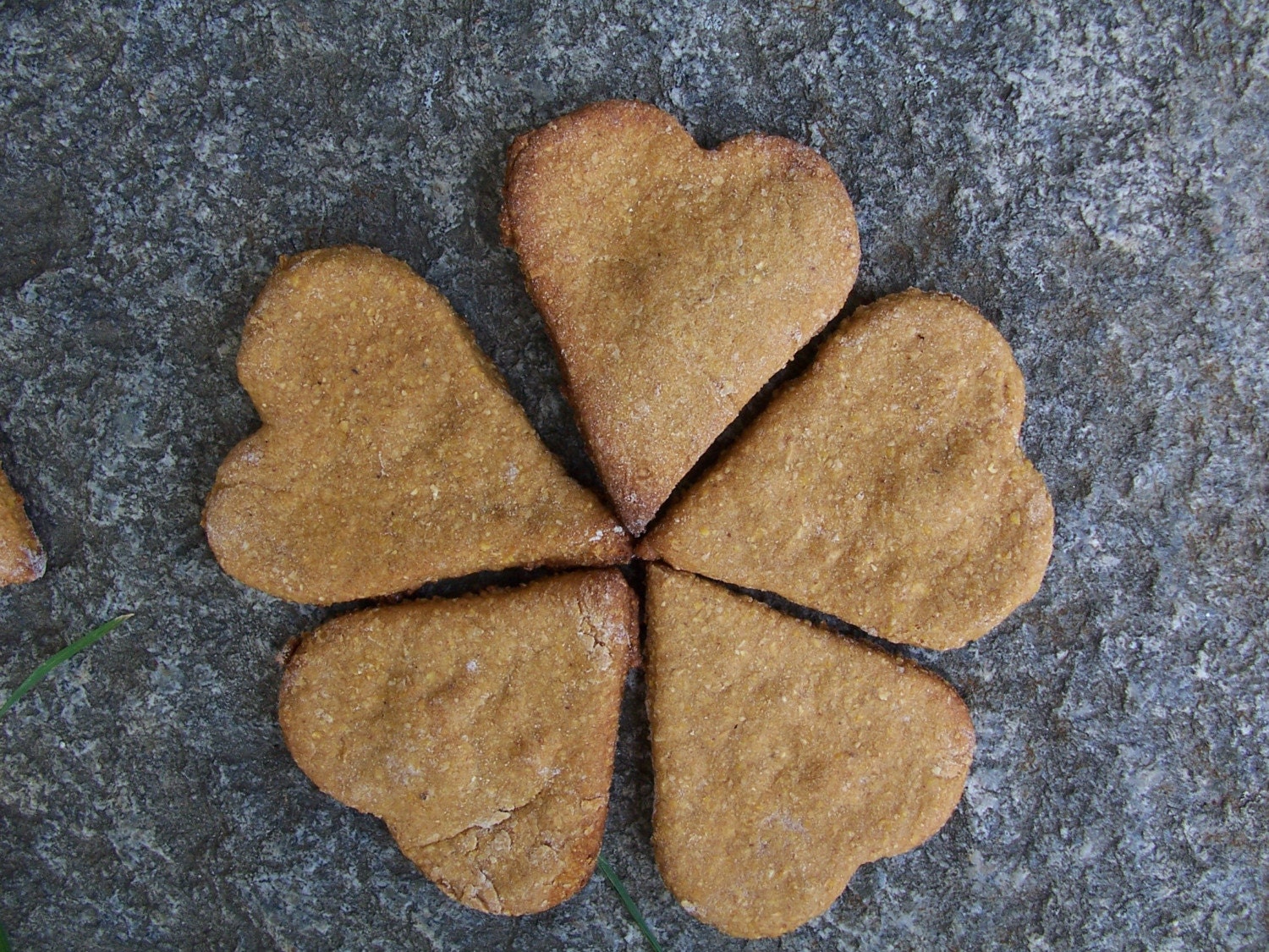 Valentine Heart Shaped Organic Dog Treats Peanut by woolhandcrafts