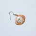 vintage 1980's GRUMPY KITTEN pink gold white cat earrings