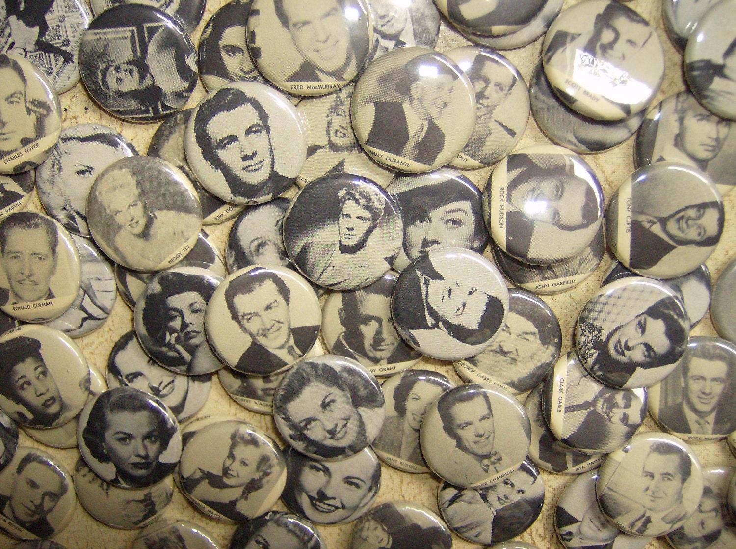 Wedding Favors - Classic Movies Are For Lovers -100 Handmade 1 Inch Pinback Buttons