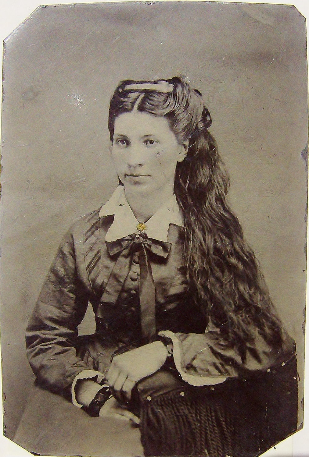 Antique Tin Type Photo- Ella Countryman