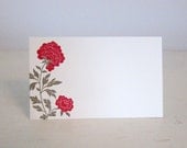 Charming Peony Letterpress Tag - 6 Pack