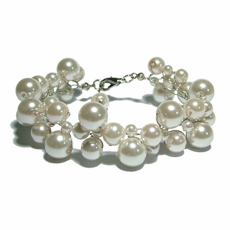Bridal Bracelet - bubble cluster bracelet