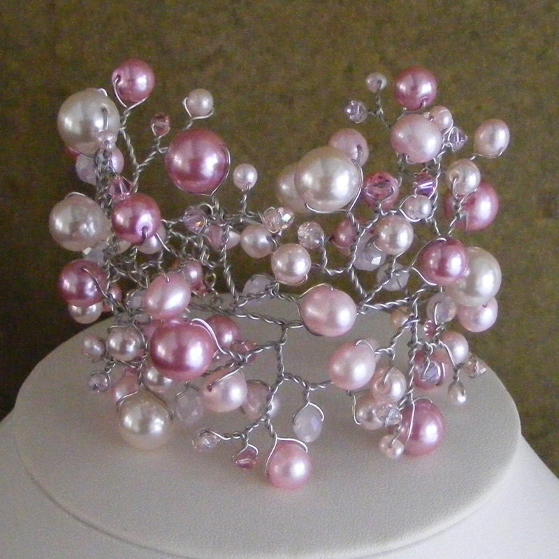 Bridesmaid Cuff Bracelet - pastel pink bracelet