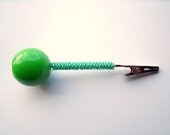 Beaded Recipe Photo Holder Green