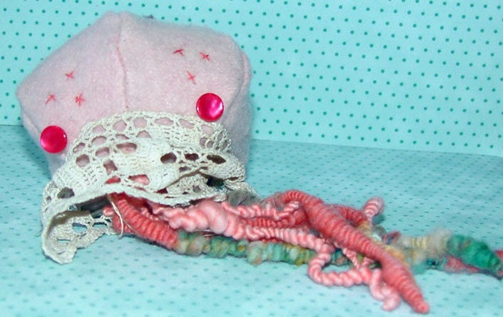 the little jellyfish - handmade stuffed sea creature