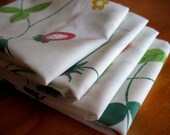 Reclaimed Fabric Strawberry Print Fat Quarter