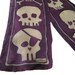 silk scarf  with hand painted skulls - oblong -  you pick the color