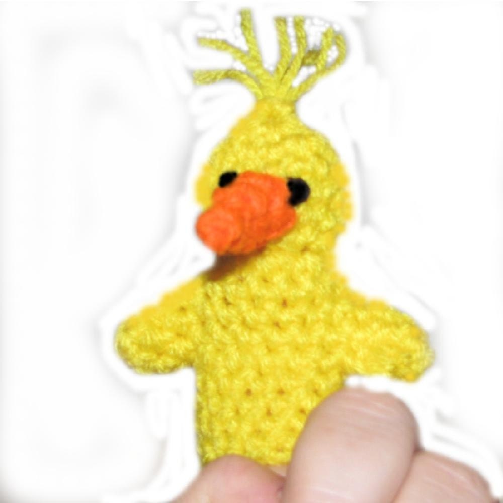 Quackers the Yellow Duck Finger Puppet
