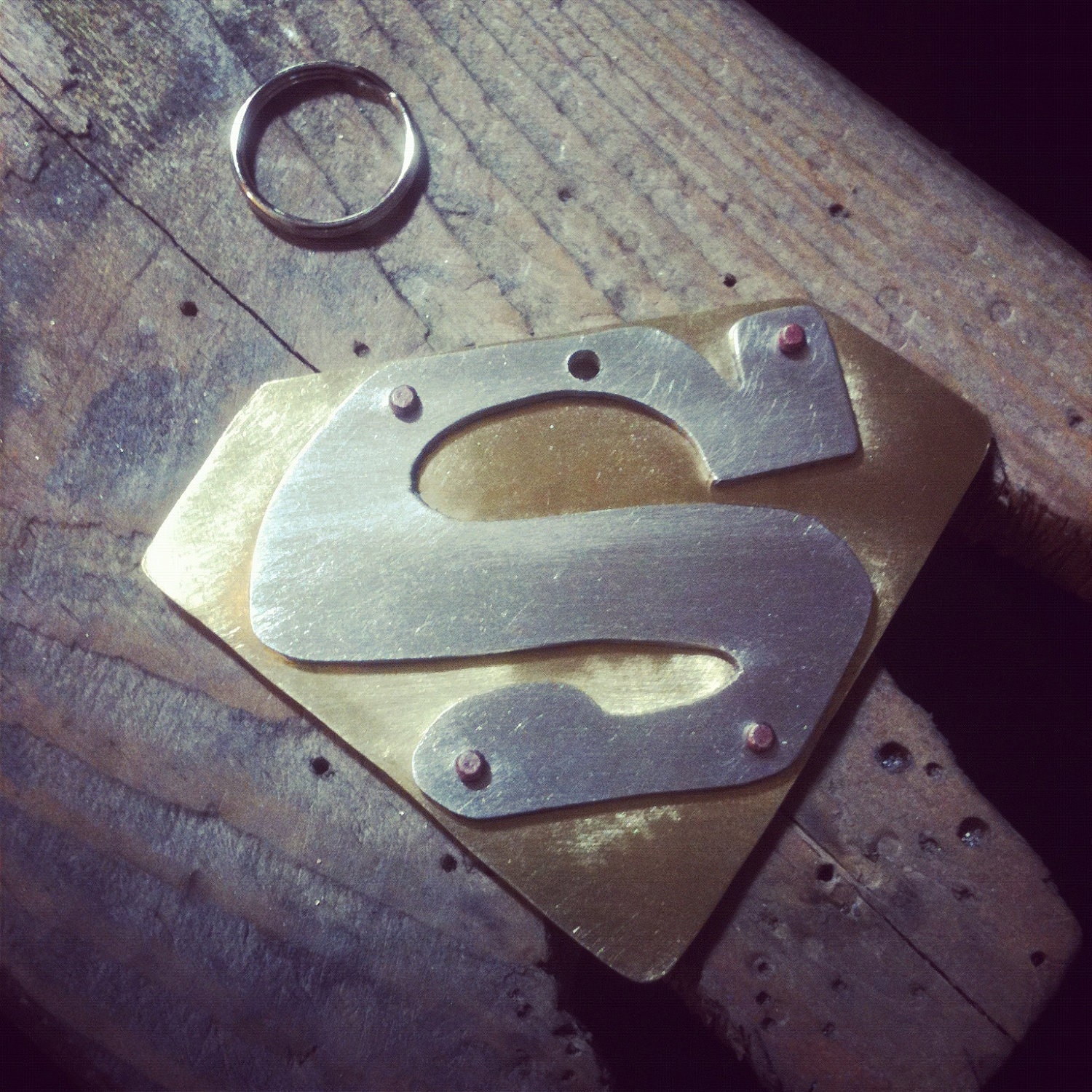 Super Tag in brass and nickel silver