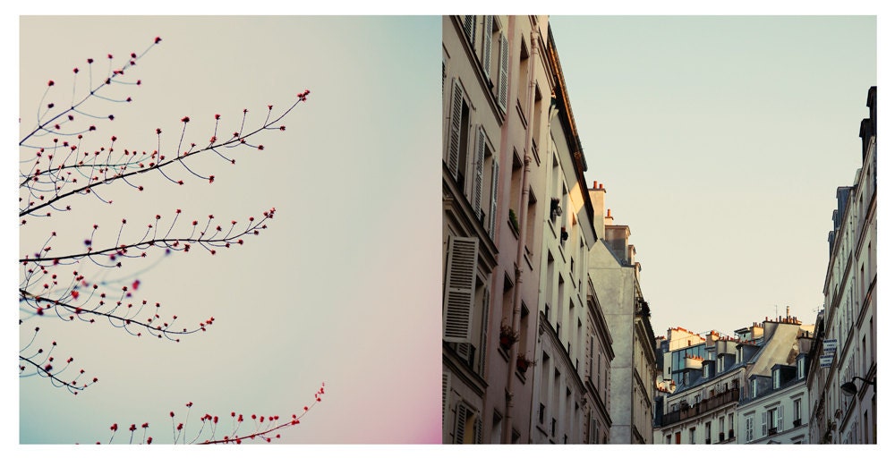 Pastel Paris Diptych- Fine Art Photograph - Set of Paris Photographs - Paris Photography - French Photograph