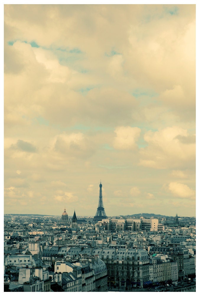 Eiffel Tower Photograph- Paris Photograph - French Photography - Paris in Blue - Original Signed Fine Art Photograph
