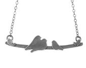 Family Bird Mother's Necklace w/1 baby bird