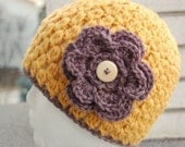 Crochet Hat Pattern - Beanie Cloche with Flower - Jenny Lee