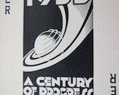 1933 Chicago World's Fair Century of Progress Exposition Playing Cards - Federal Building Souvenir Boxed Deck