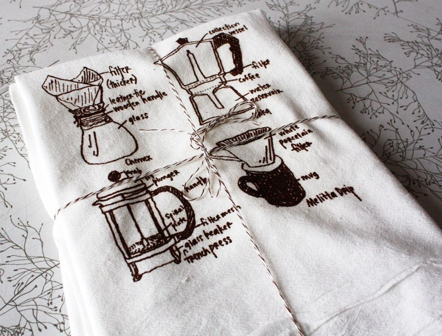 coffee lover floursack tea towel