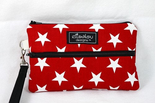 Stars Padded Wrsistlet- mini purse, nintendo dsi, sony psp, camera, phone, ipod
