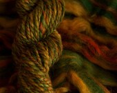 Merino roving Moss Garden. Limited Edition.