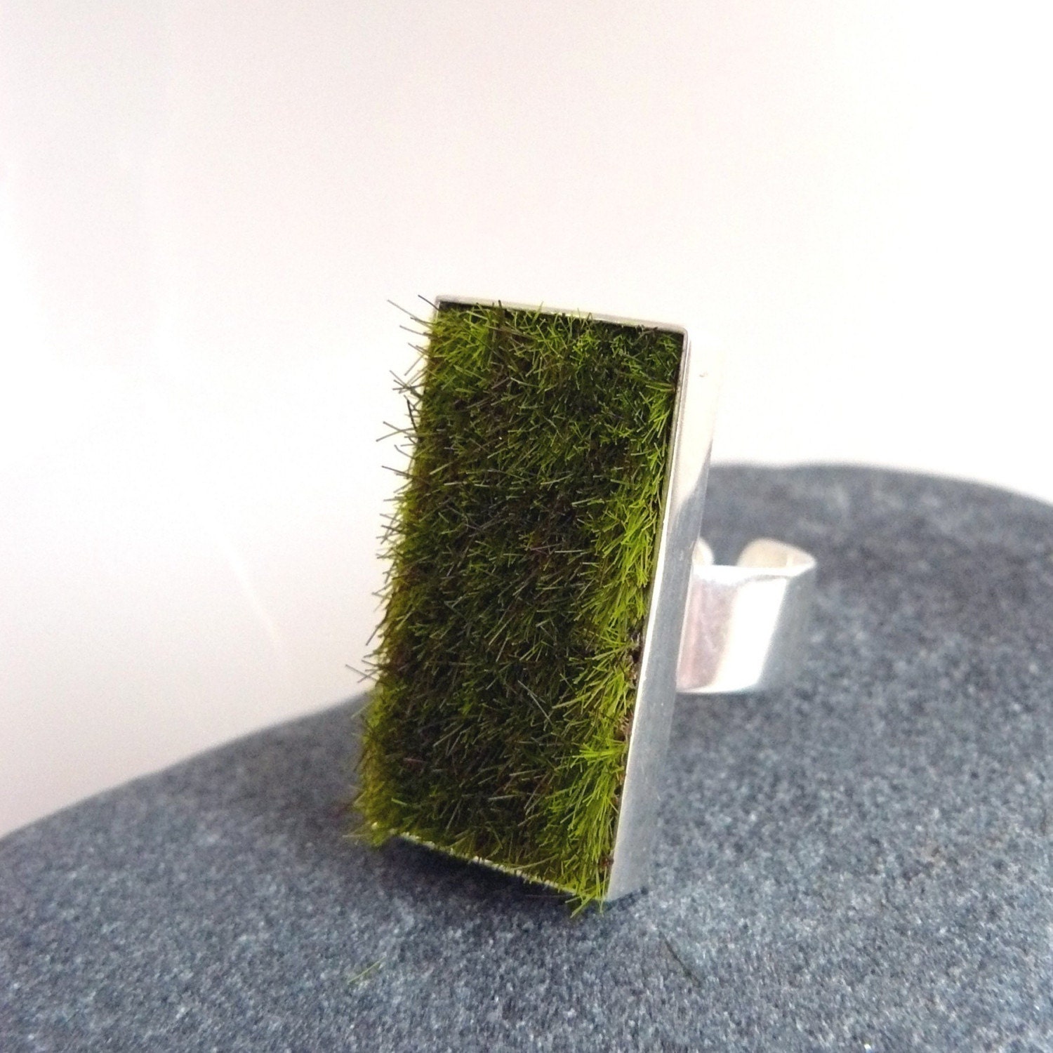 Gather, Rectangle Moss Ring