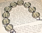 The Hobbit Recycled Book Bracelet - Literary Jewelry, Tolkien