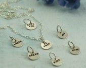 Tiny Word Charm - Les Petite Collection - necklace in sterling silver by Kathryn Riechert - choose from several words
