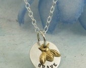 Bee Charmed Necklace - sterling silver and brass by Kathryn Riechert