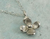 Petite Flower Necklace - sterling silver necklace by Kathryn Riechert