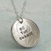 Be The Change Necklace -- sterling silver with a coin by Kathryn Riechert