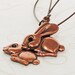 Copper Bunny Rabbit Earrings Desi and Lucy