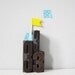 Number 3 three vintage letterpress type wood block set - back to school happy birthday gift