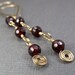 Long Garnet Earrings Red Gemstone Earrings Long Dark Red Earrings 14K Gold Fill Dangle Jewelry