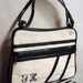 Vintage Navy Blue and Canvas Monogram Handbag- FS Originals