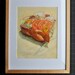 HOAGIE HALF 1 - original framed oil pastel drawing - food art by Mike Geno
