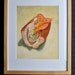 HOAGIE HALF 2 - original framed oil pastel drawing - food art by Mike Geno