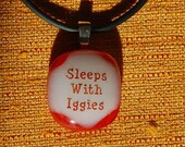Italian Greyhound Fused Glass Neckalce