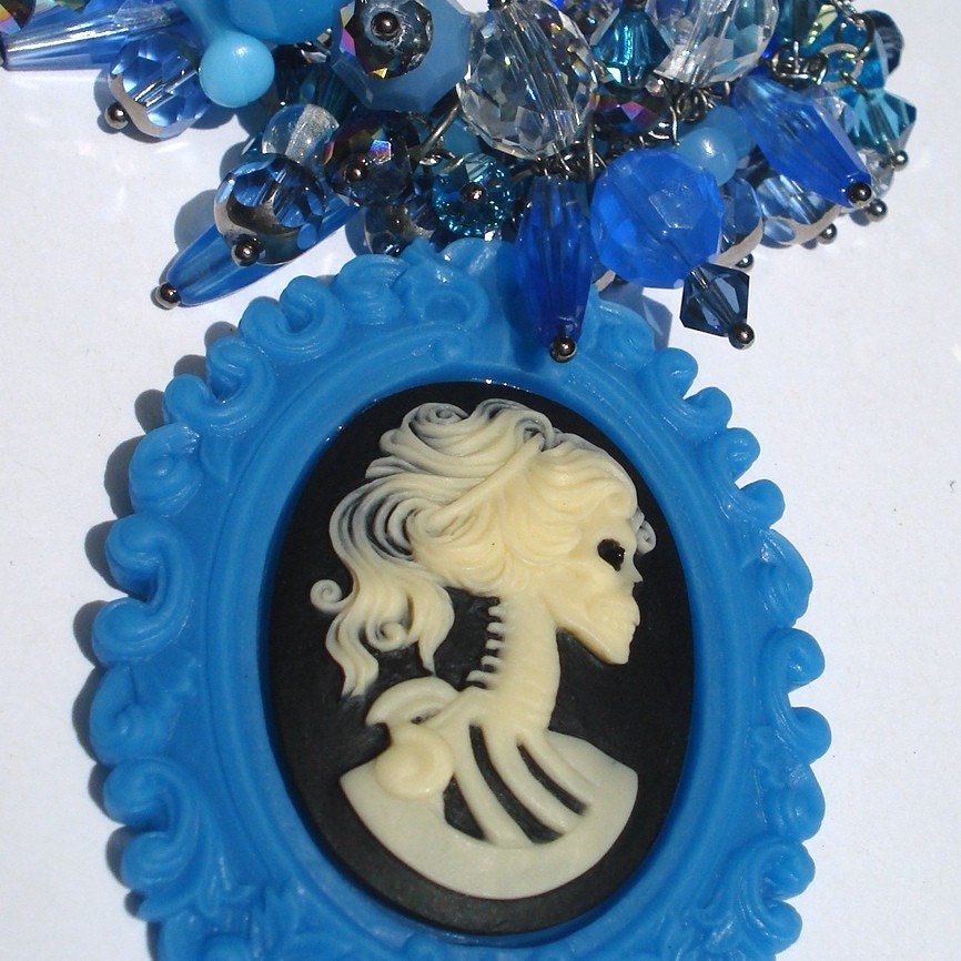 Death and Bubblegum (Blue) Necklace