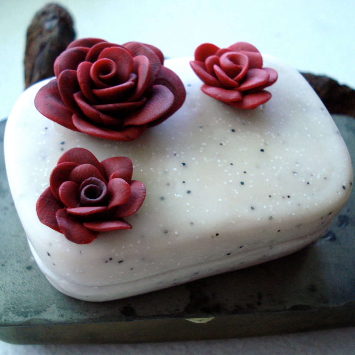 Rose and Granite Pandora's Box - Customize with your Monogram or Special Date